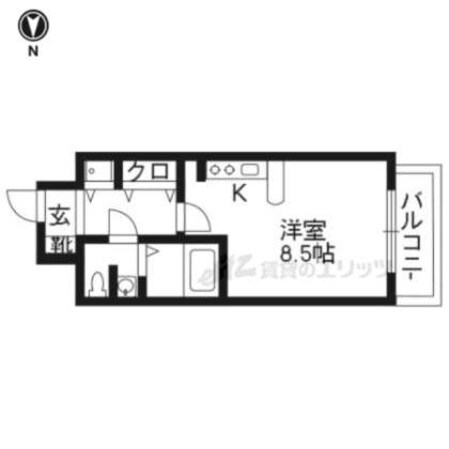 エスライズ京都河原町の物件間取画像